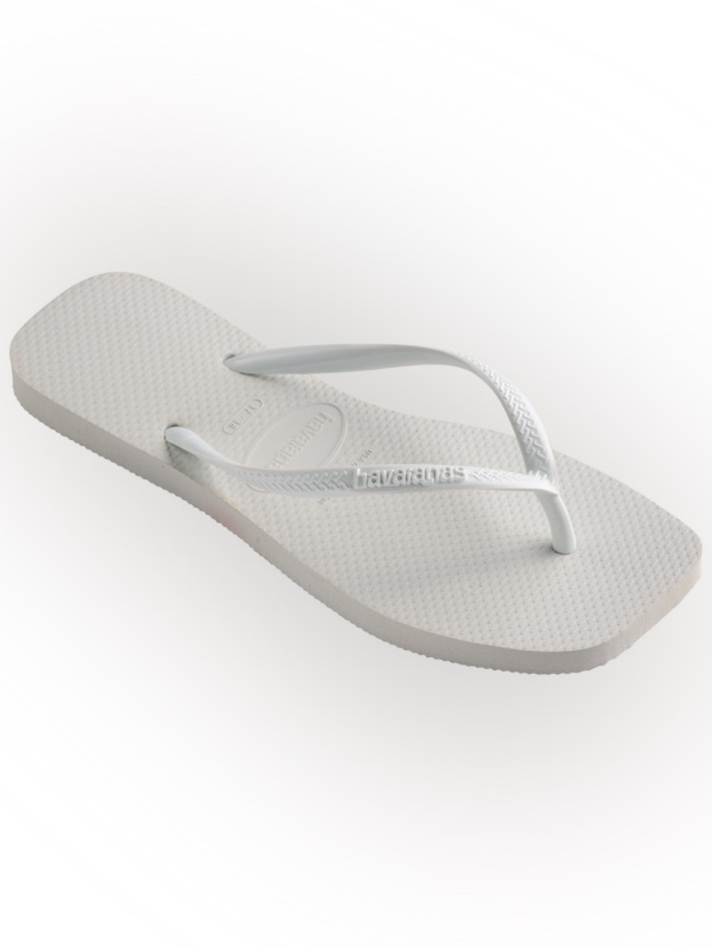 Havaianas Slim Square Flip Flops in White | SLIGHTLY USED
